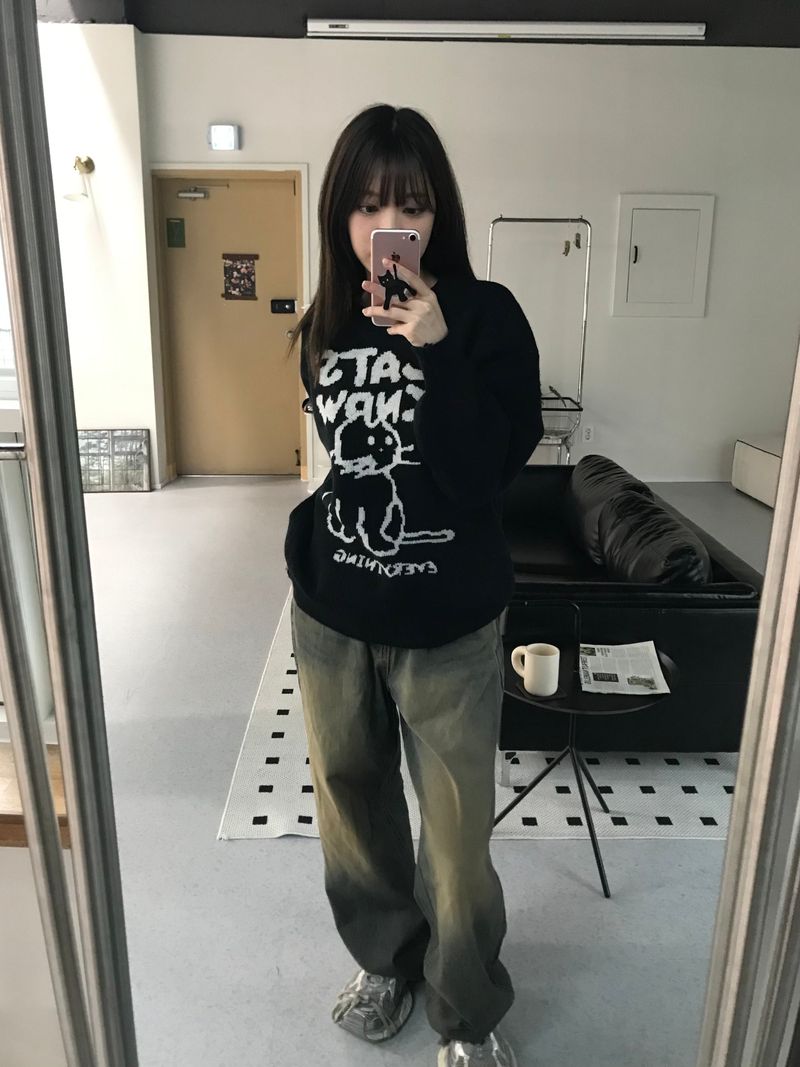 Millennial vintage wide denim