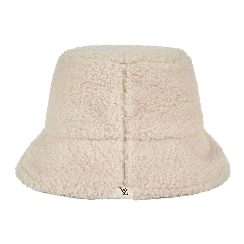 Monogram label fleece bucket hat