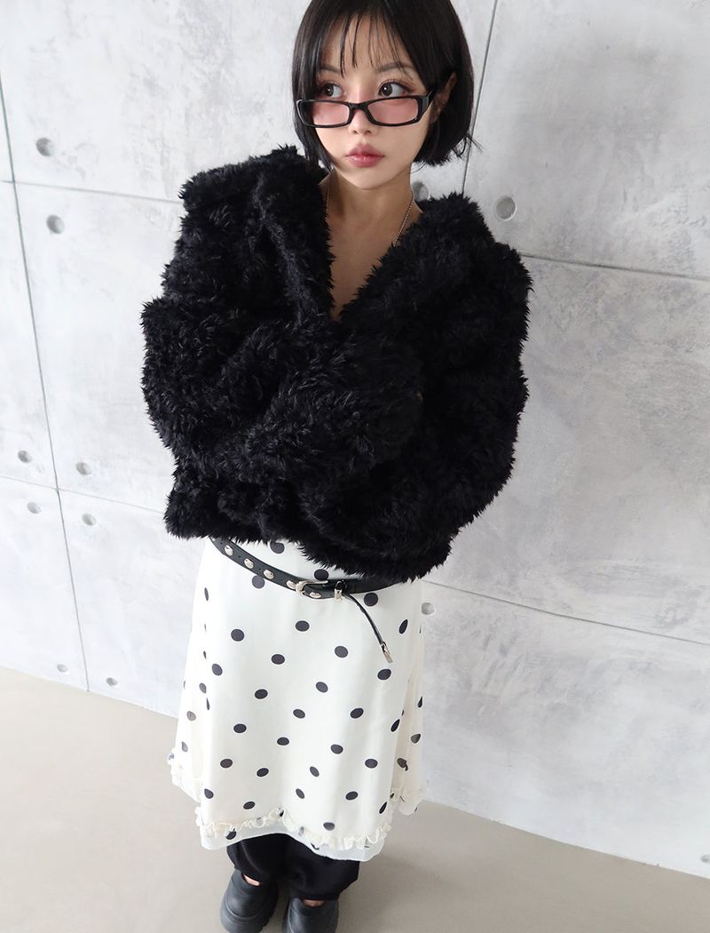 Shoko soft collar fur jacket
