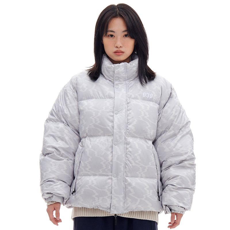 ARCHIVE BOLD(アーカイブボールド)の「NOISE PUFFER DOWN JACKET (GRAY)(Jackets/Outerwear)」