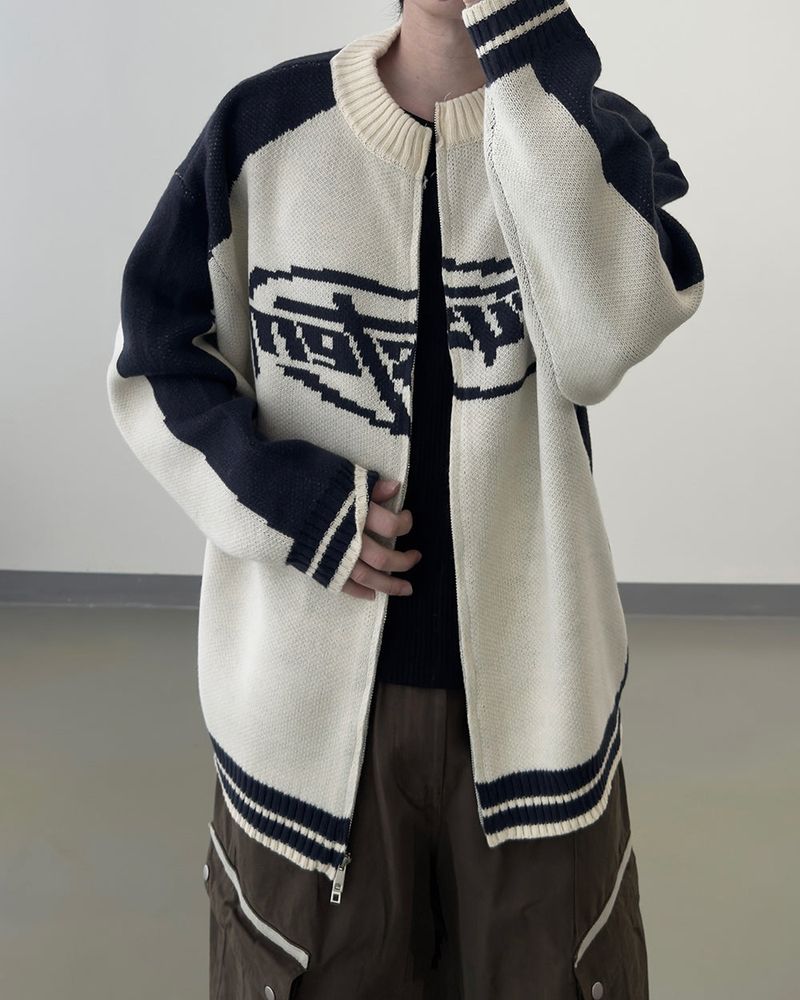 Corel Two-Way Raglan Knit Zip-Up