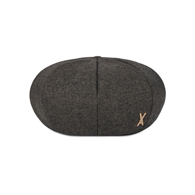 VA Stud Octagon Wool Beret / Gray