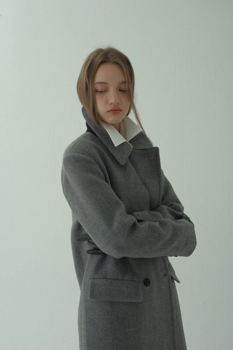 OVERSIZED WOOL COAT_MELANGE GRAY