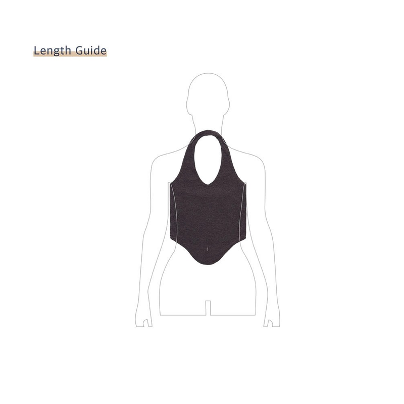 HALTERNEK KNIT VEST_CHARCOAL