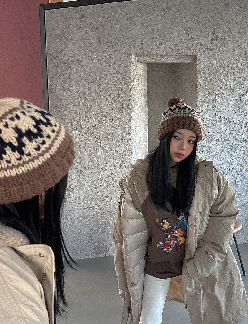 a snowflake beanie
