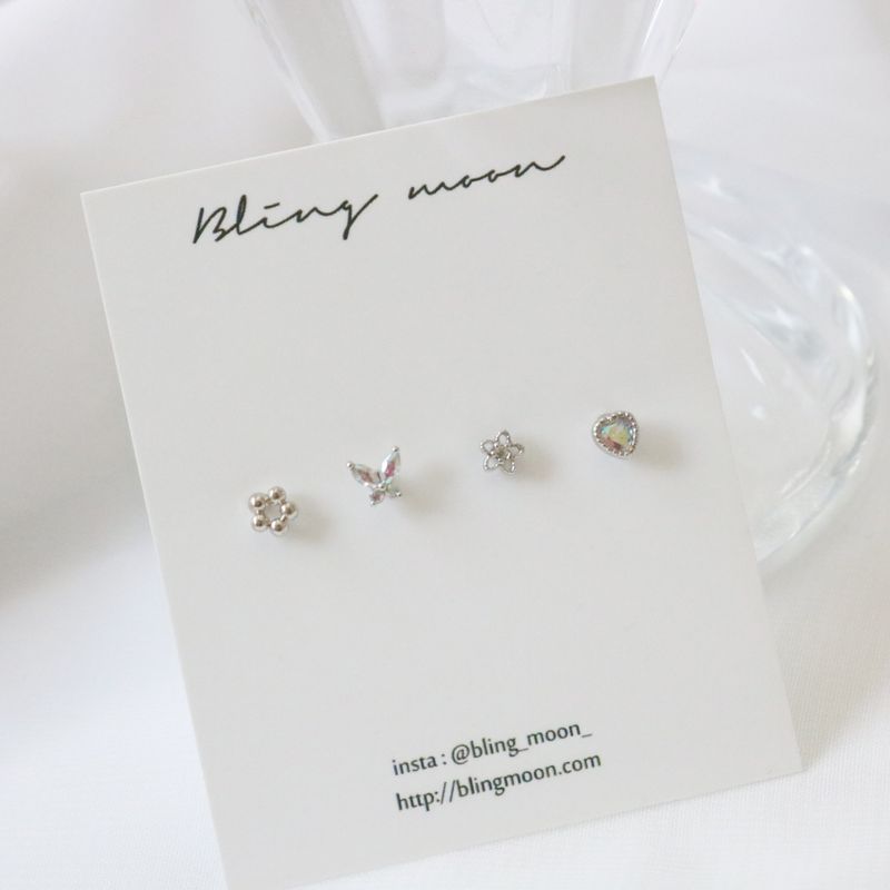 [4 set] mini garden piercing set