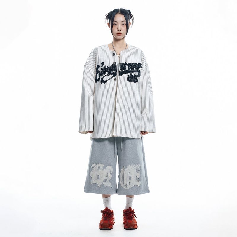ENOE Patch Sweat Bermuda Pants - GREY