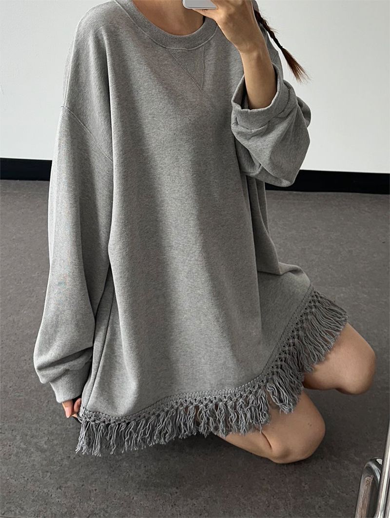 FRINGE TASSEL SWEAT SHIRT (3C)