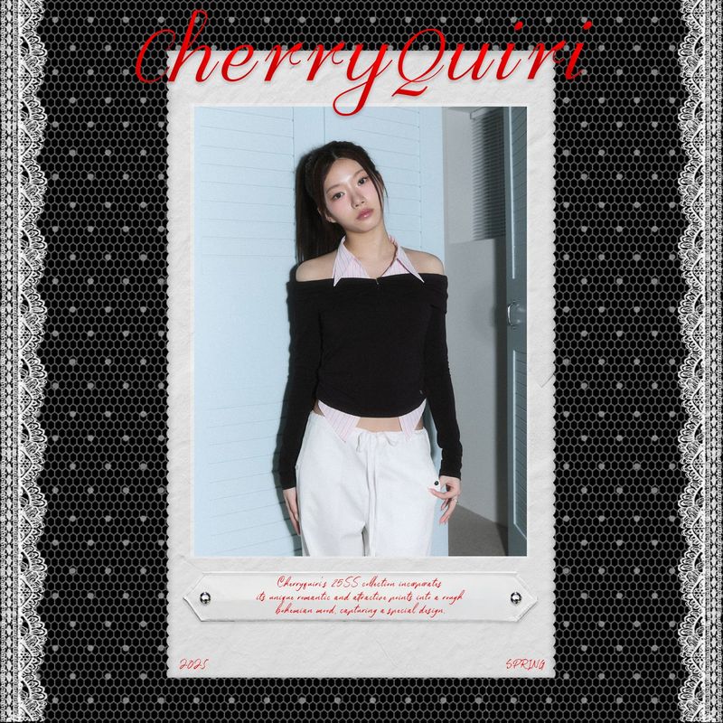 (3rd reorder) shirts layered off shoulder top - brown