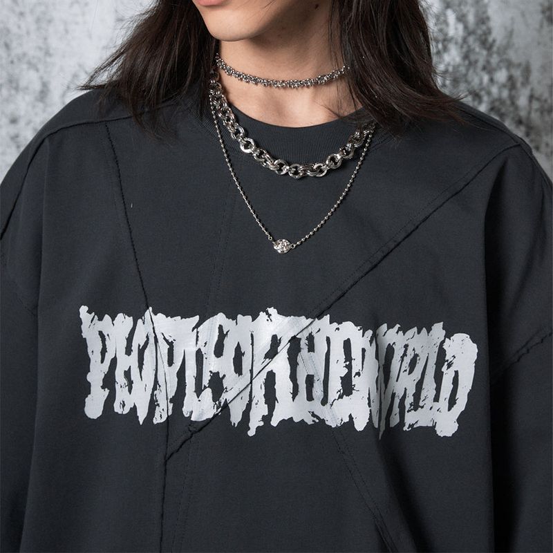 Cutting Logo OversizedFit T-shirt (DARK GRAY)