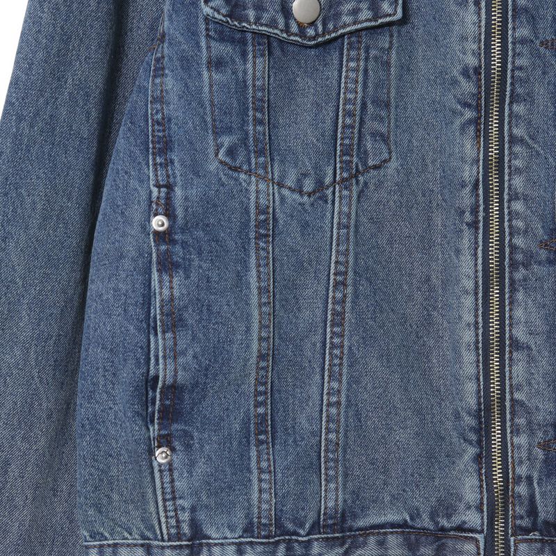 RU8314 Unbalanced Jean Jacket (2 colors)