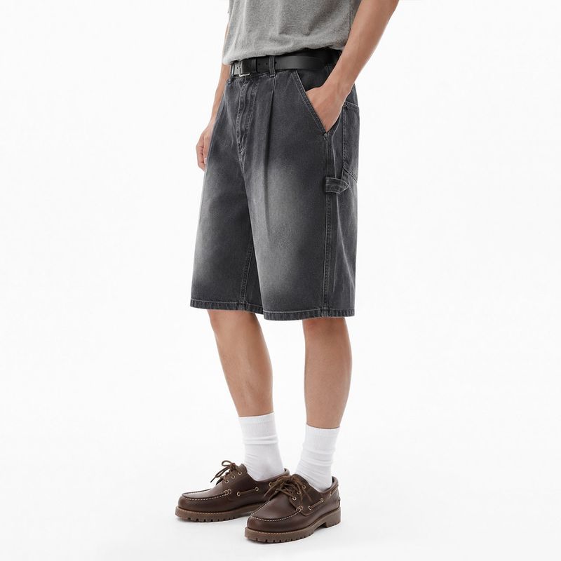 NTET(エヌティーイーティー)の「urban carpenter bermuda denim pants (gray)(Pants)」