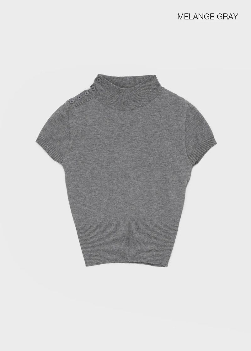 [MADE] Chav Button Short Sleeve Knit