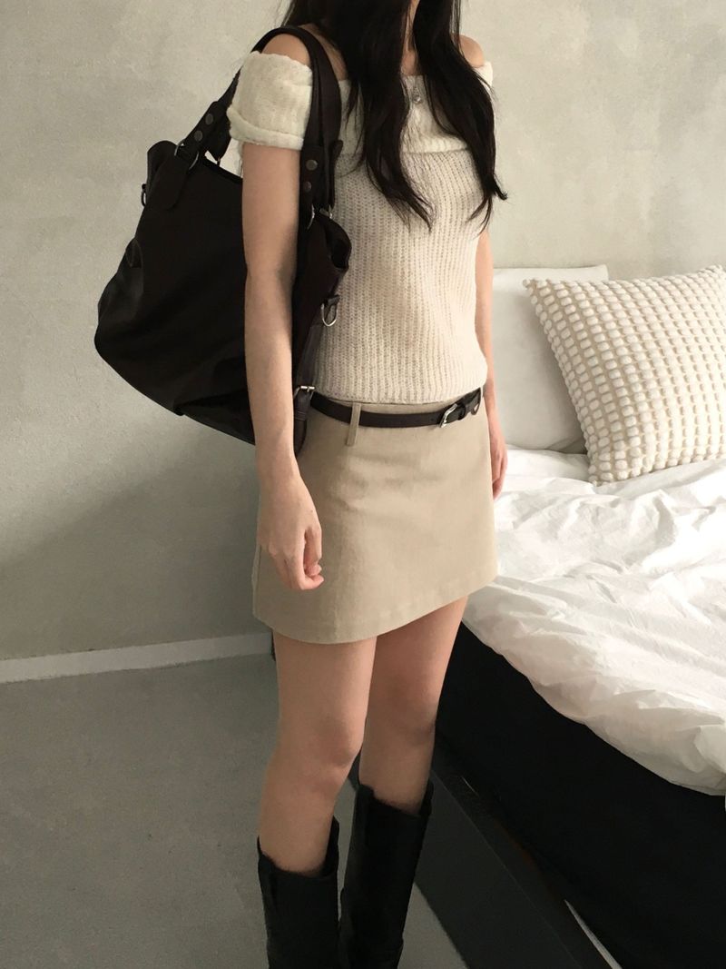 Vine Low-rise Mini Skirt (4 colors)