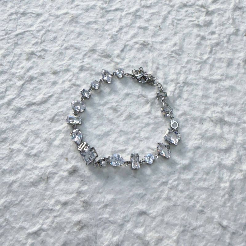 Silver Frost Crystal Bracelet