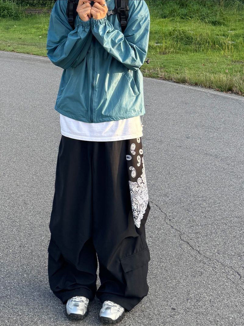 Nylon Low Cargo Pants (2 colors)