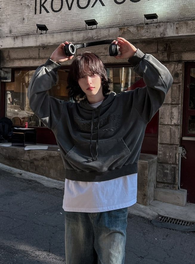 [LAN ARCHIVE] Pigment Patch Logo Crop Hoodie