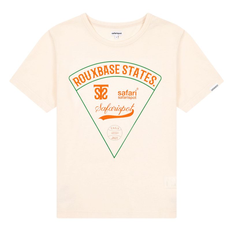 ROUX BASE SCHOOL EAT THE PIZZA TEE (IVORY)