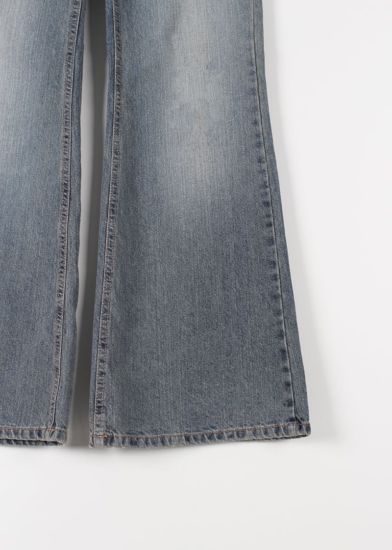 WASHING BANDING FLARE DENIM