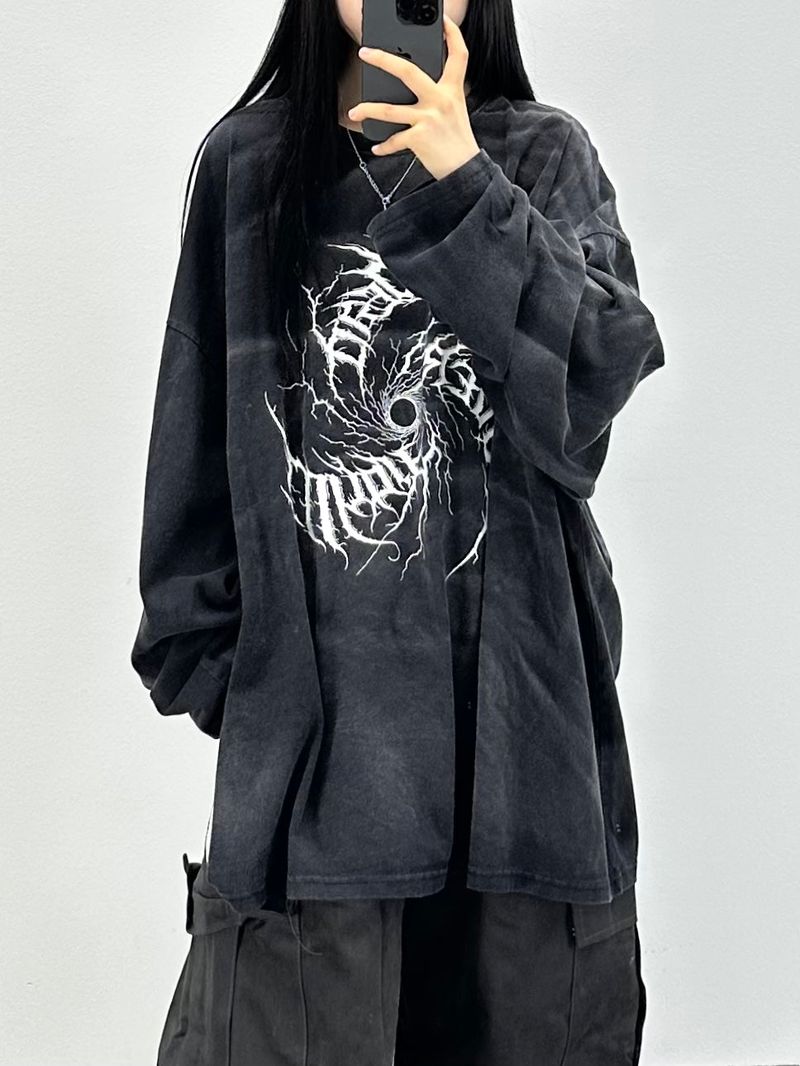 swirl washed long sleeve