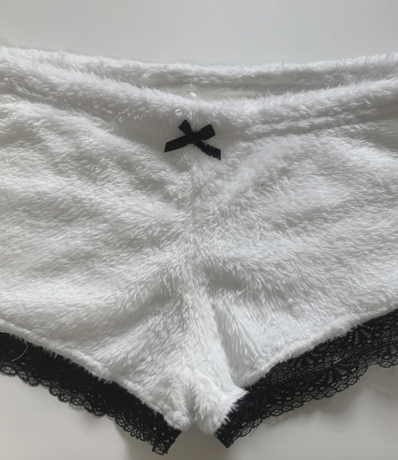 Bunny Lace Fur Shorts