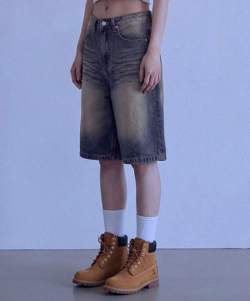 NOTUSUAL（ノットユージュアル）の「Basic Washing Bermuda Denim Pants - 2COLOR（Pants）」