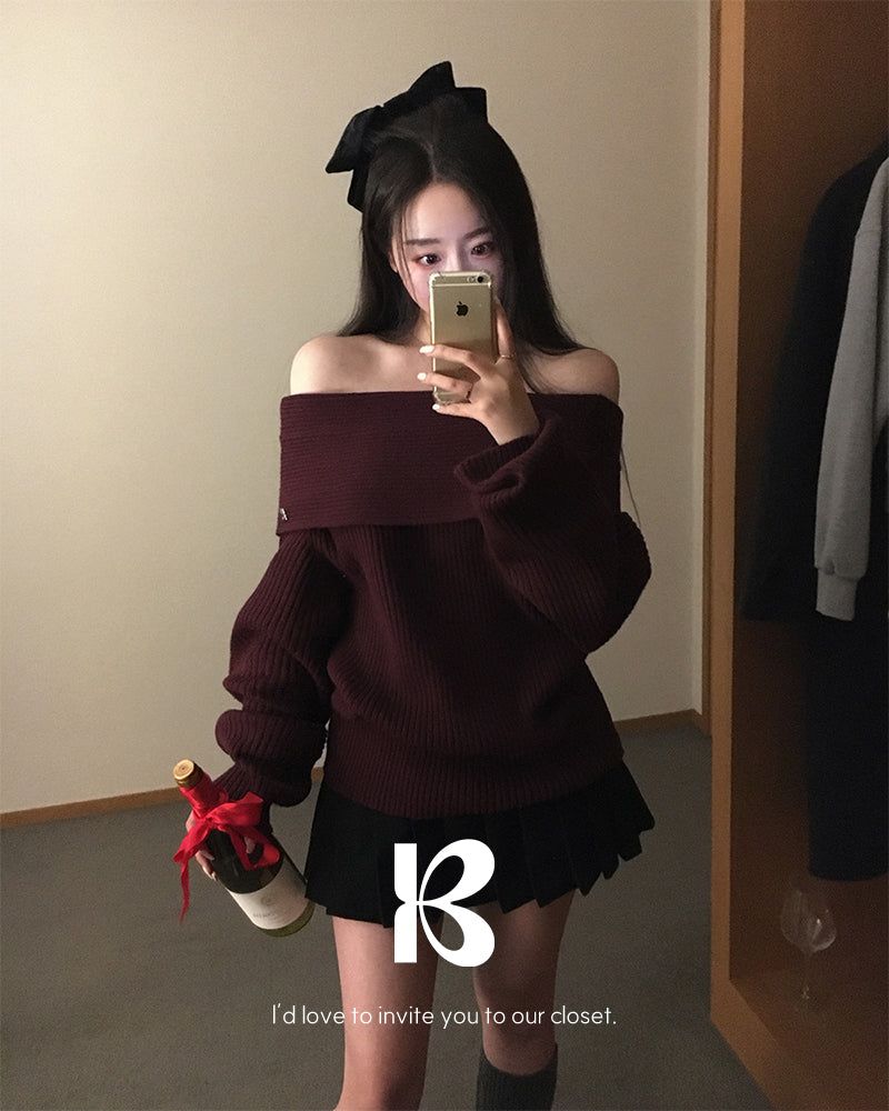 BEIDELLI（ベイデリー）の「[ORIGINAL] DARE Off-Shoulder Rib Knit（Tops）」
