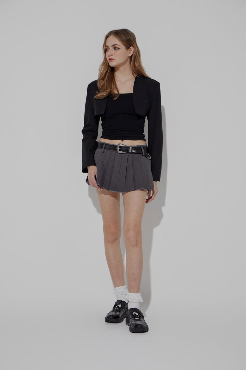 CHINO PLEATS SKIRT