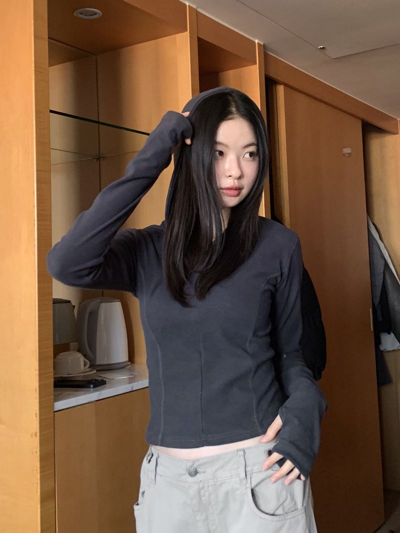  LINE HOOD HALF ZIP-UP