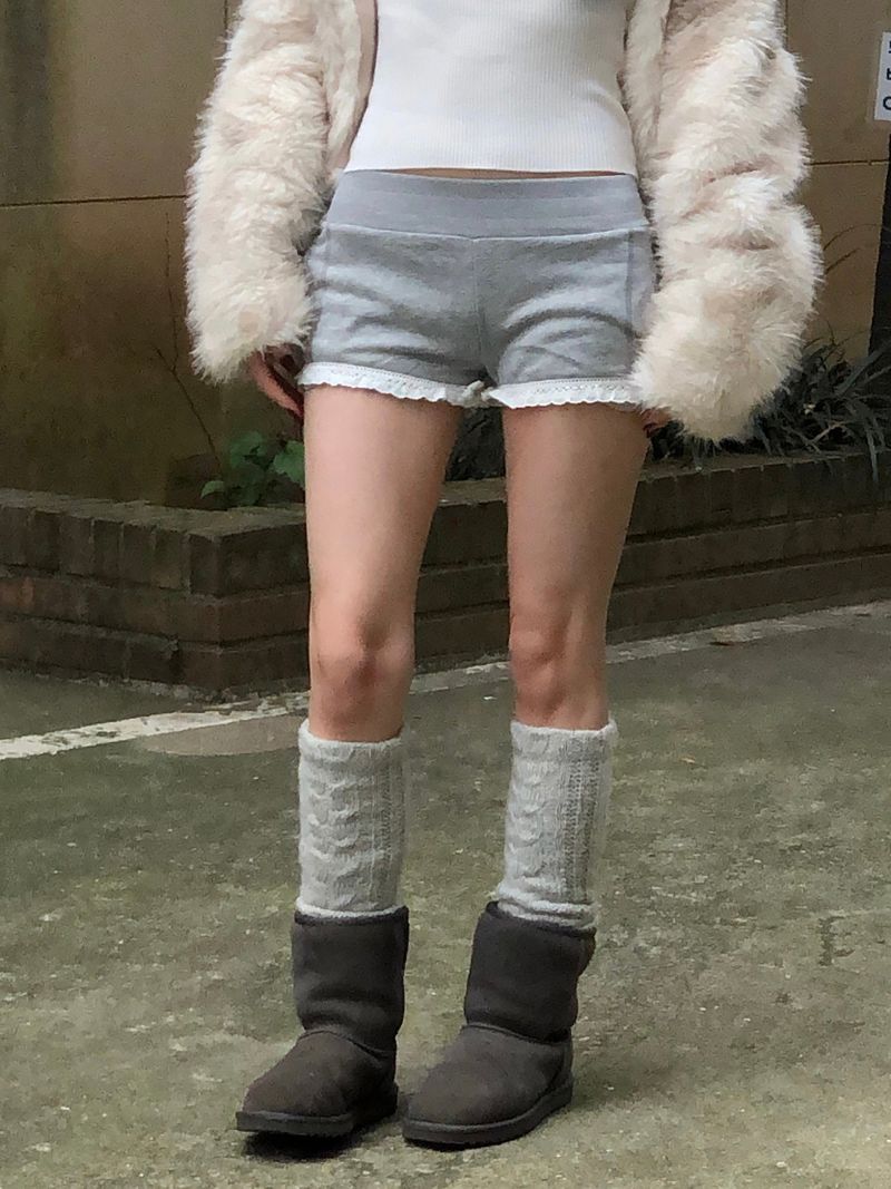Gray Micro Mini Shorts
