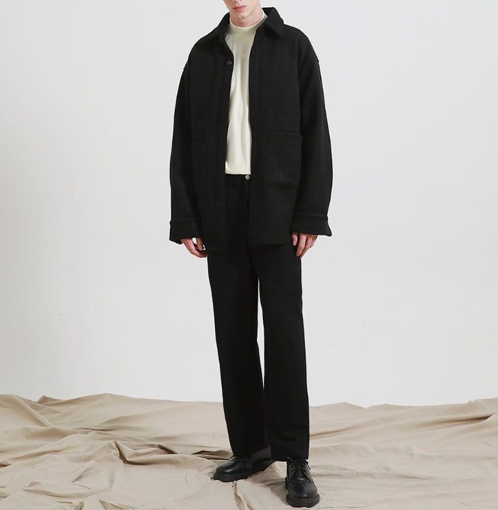 Loosefit Short Wool Mac Coat_2color