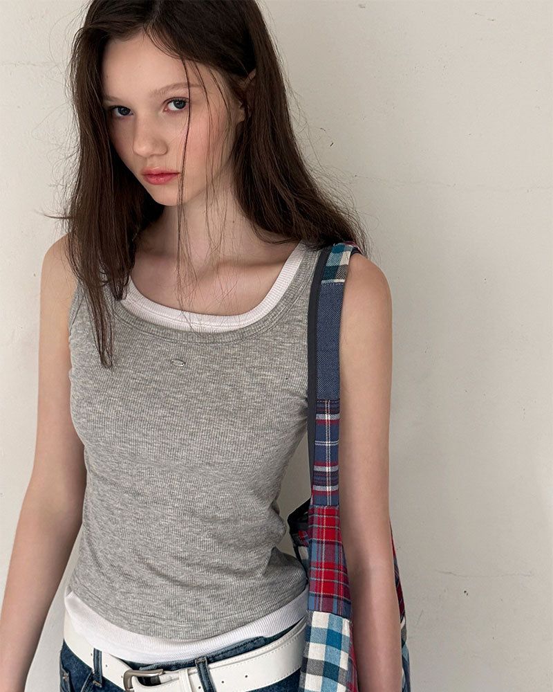 BEIDELLI（ベイデリー）の「[ORIGINAL] Cain Layered Ribbed Sleeveless（Tops）」