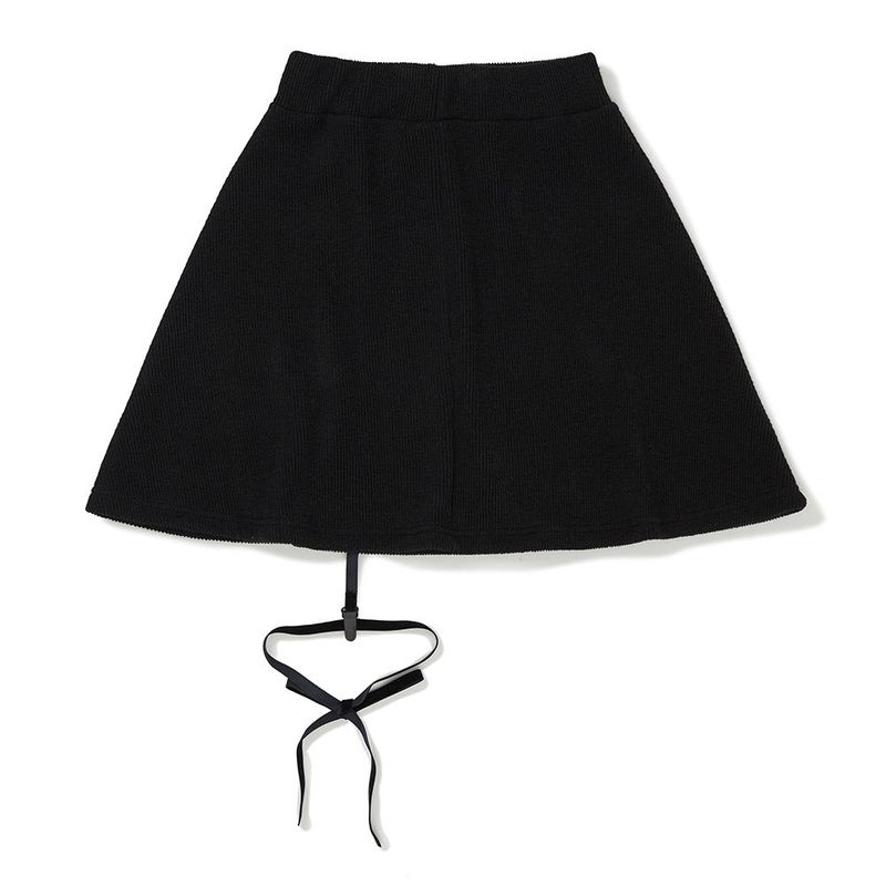 ヘイリーリボンニットスカート / Haley Ribbon Knit Skirt [BLACK]