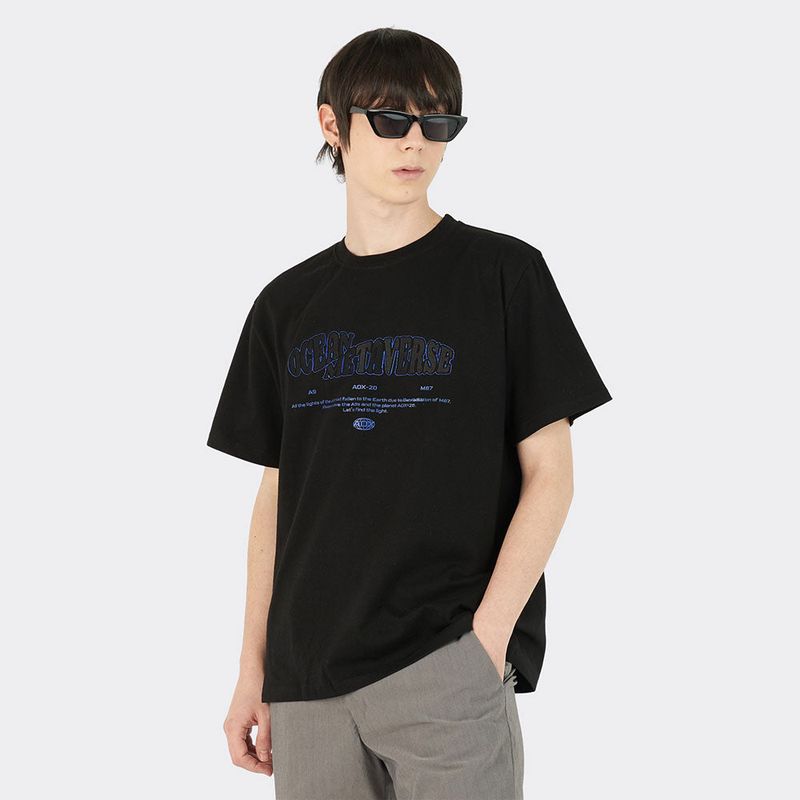 AOX(エーオーエックス)の「Ocean Metaverse Embroidery Short Sleeve T-shirts (Black)(Tops)」