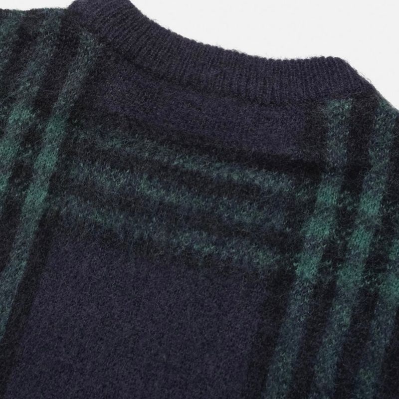 maranda check loosefit knit