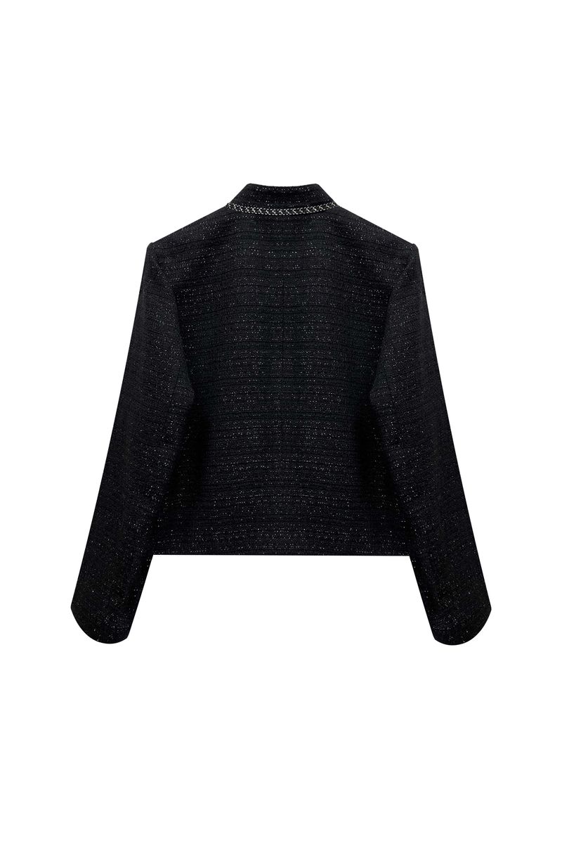 AGLOW TWEED JACKET / BLACK