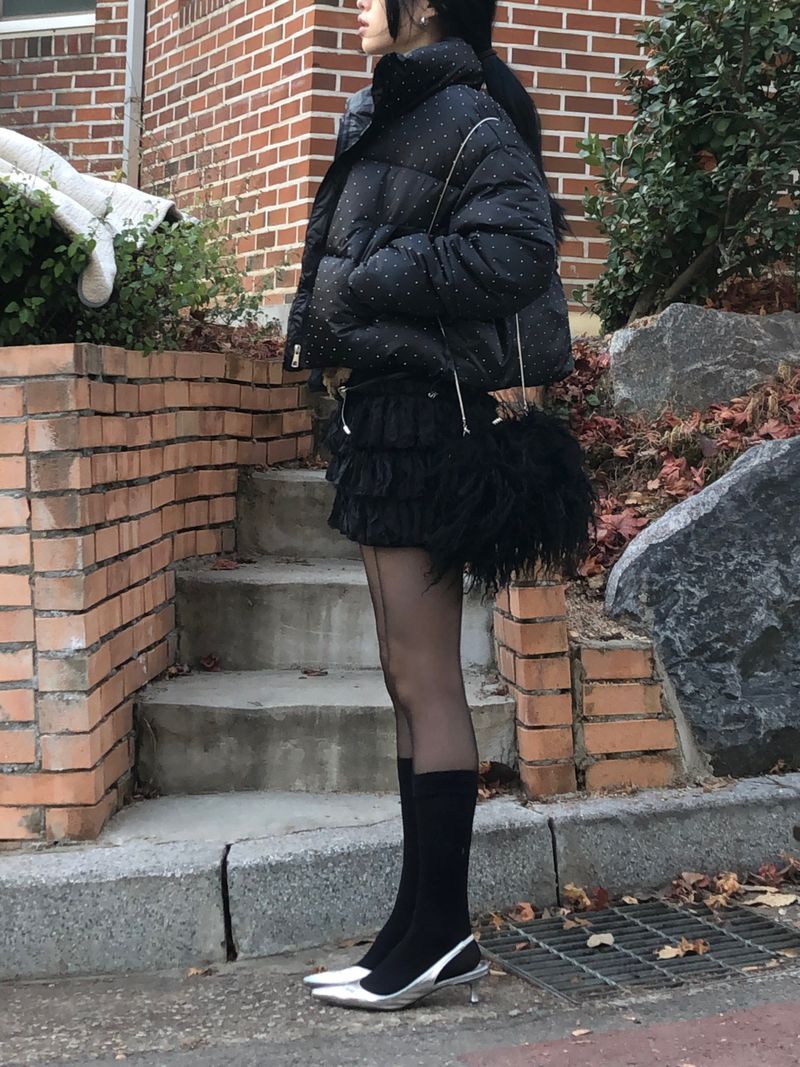 Dot Cubic Puffer Jacket