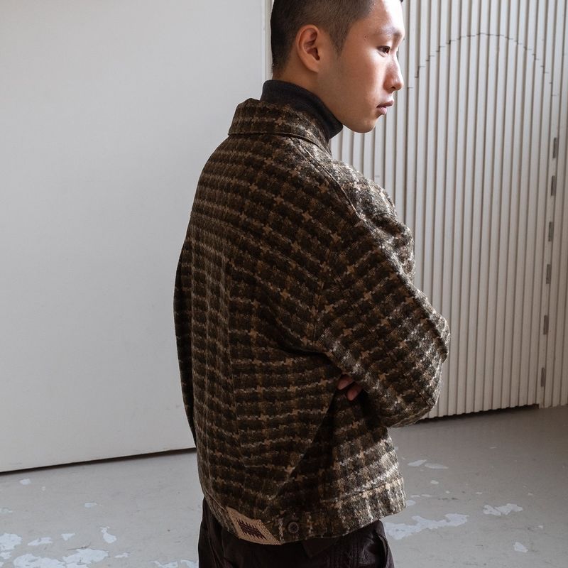 Virgin wool trucker blouson / Olive