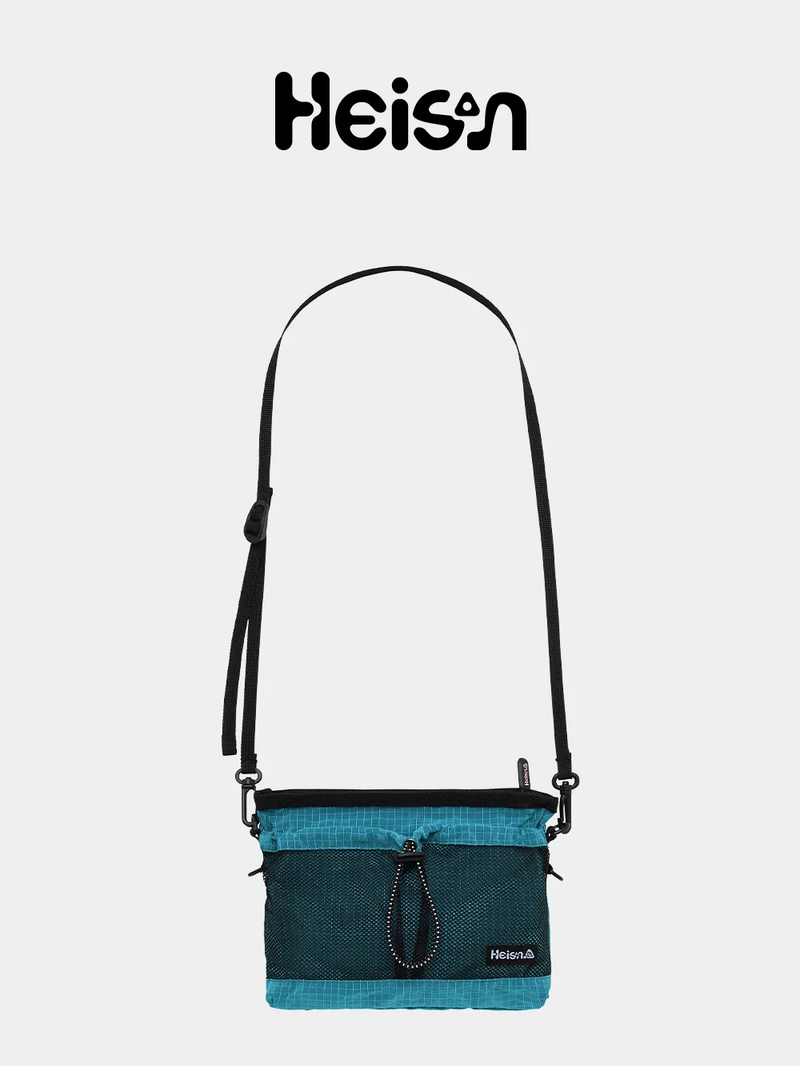Mesh Pocket Sacoche Nylon Teal Blue