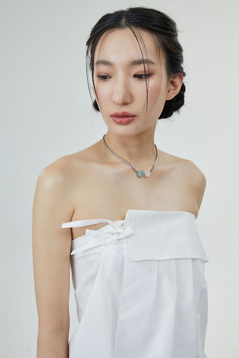 Heart snakechain necklace-mix