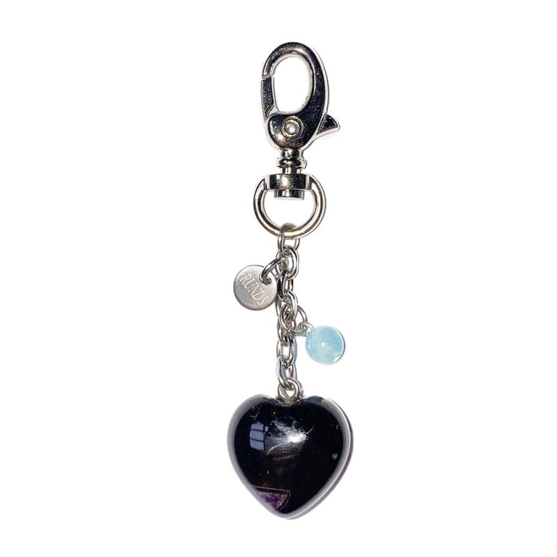 RUNDS（ランド）の「heart gemstone keyring (black)（Toys/Key Holders）」