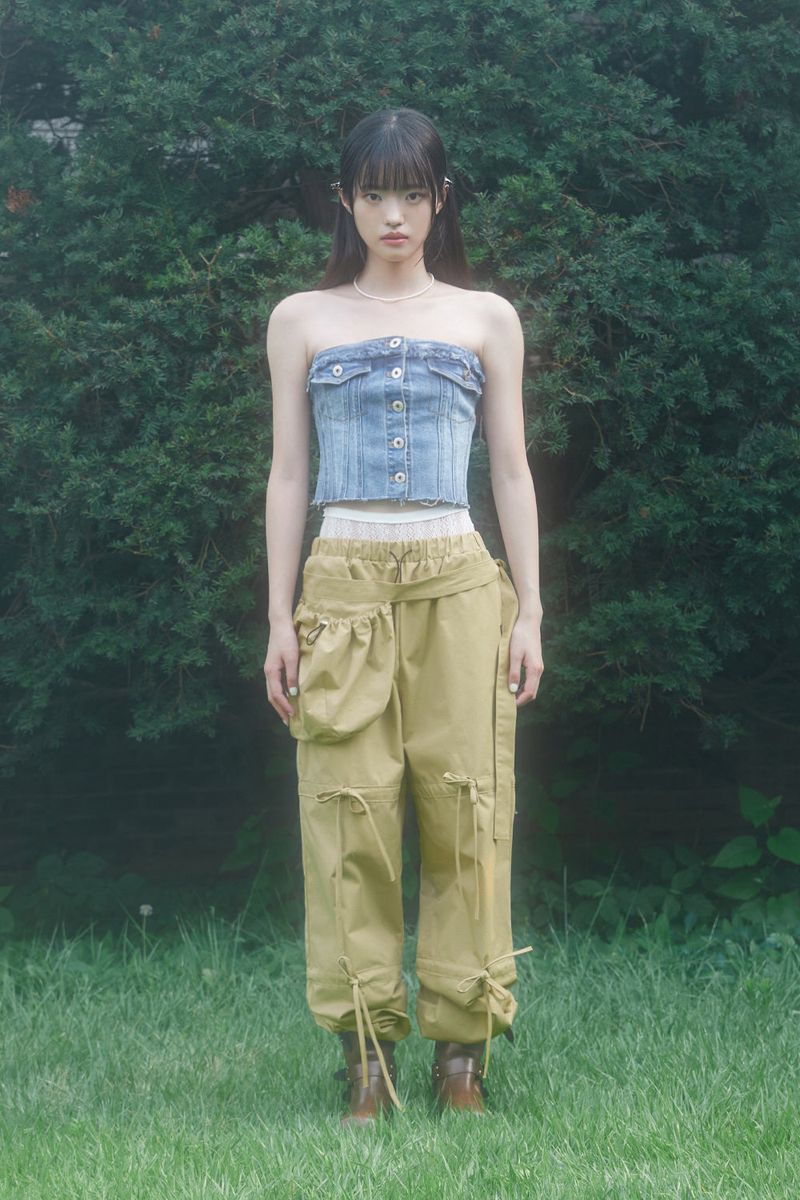 DENIM OFF SHOULDER TOP (BLUE)