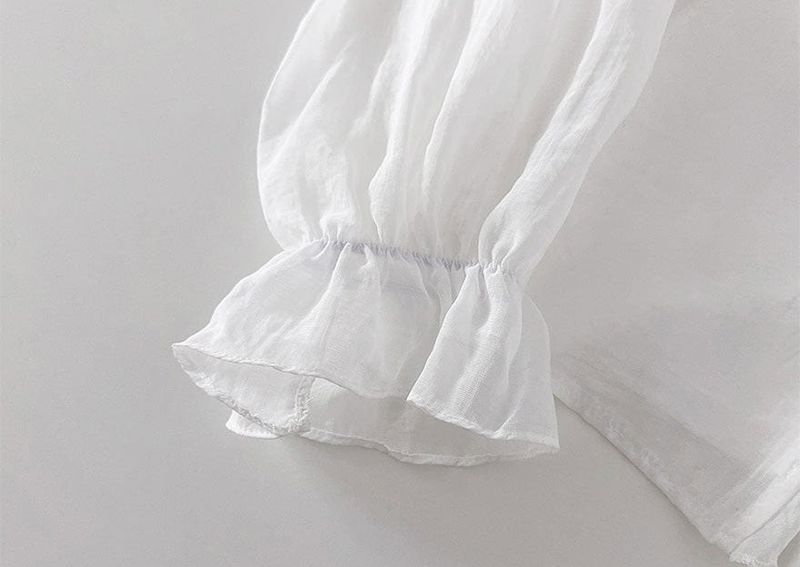 Poen puff string frilled blouse