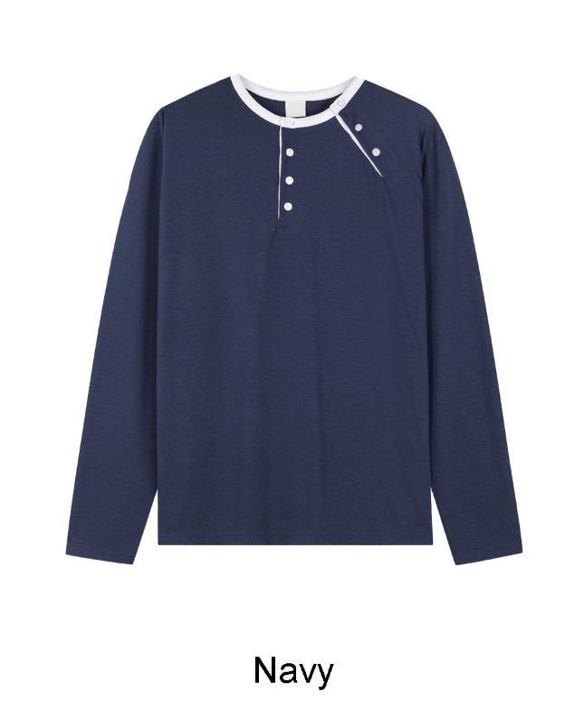 Saren Double Henley Neck Long Sleeve