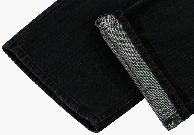 Jaypres 2502 Tinted Washed Denim Wide Pants