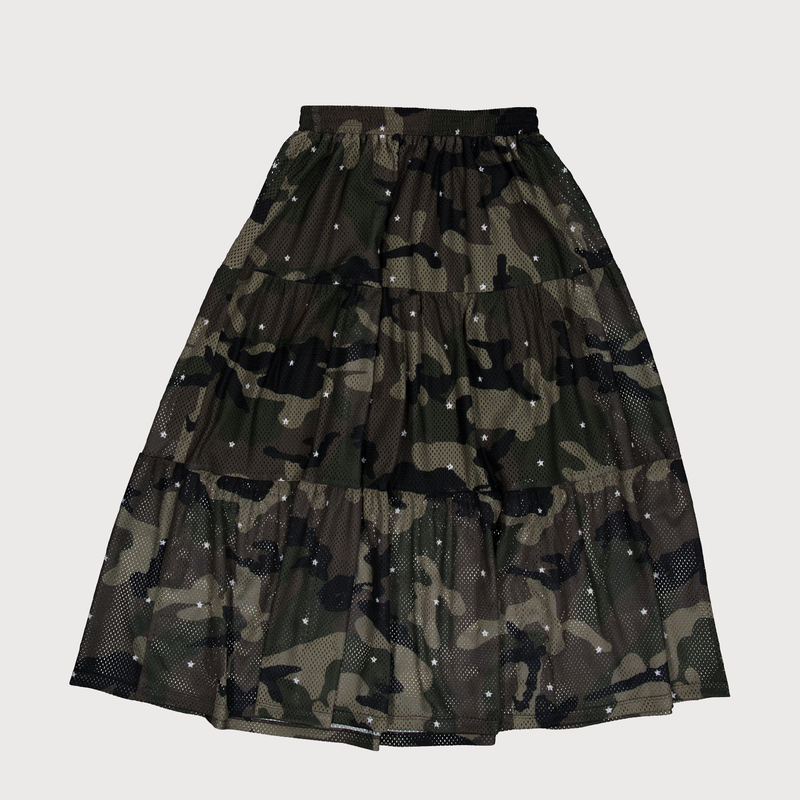 MESH STAR CAMO SKIRT