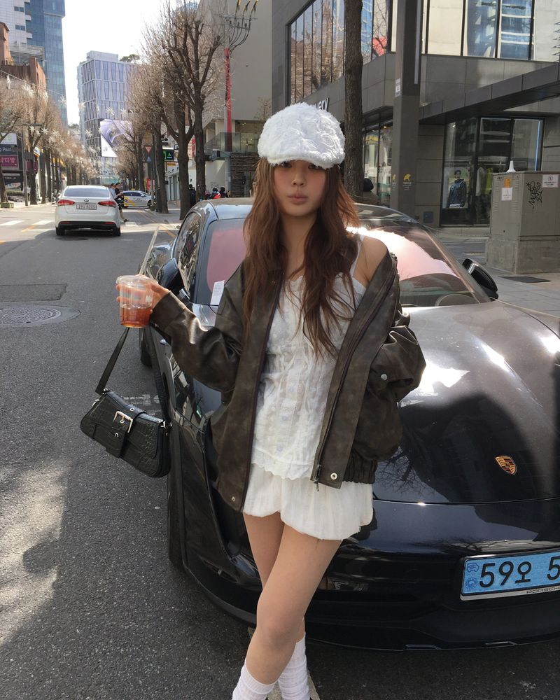 [Made] Rene leather jacket -brown
