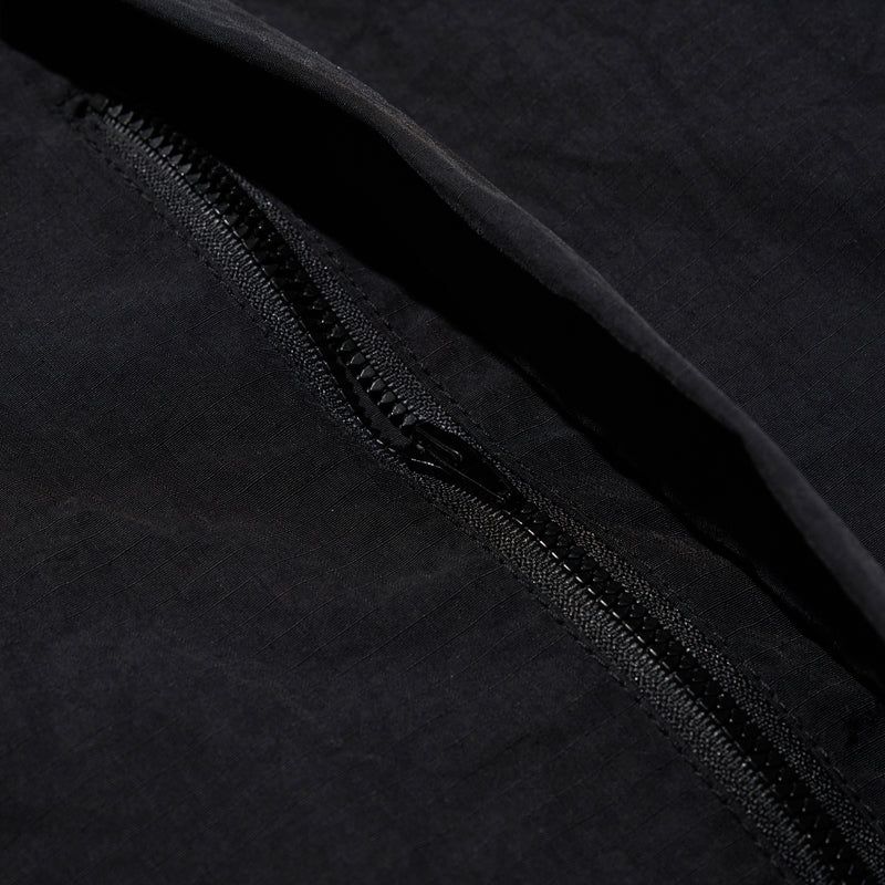 RIPSTOP 2WAY ZIP-UP JACKET [BLACK]