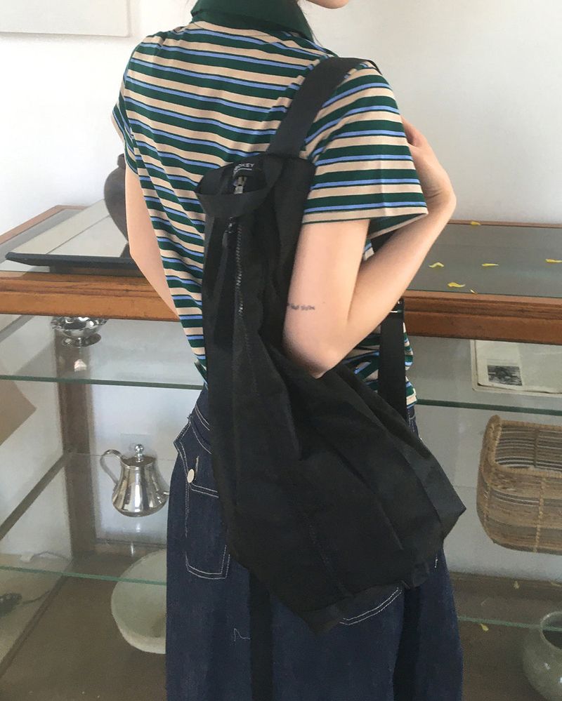 Yuring Folding Pleated Nylon Backpack
