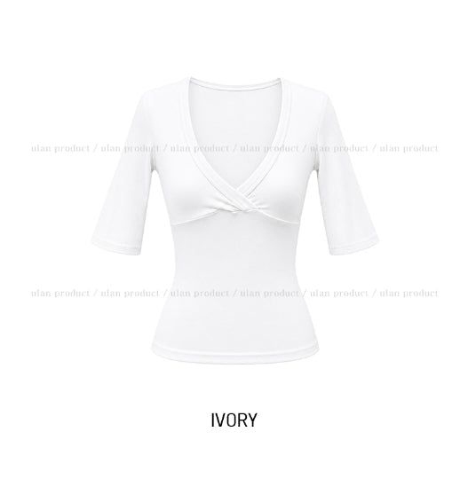 Nizi Rap V-neck Slim T-shirt